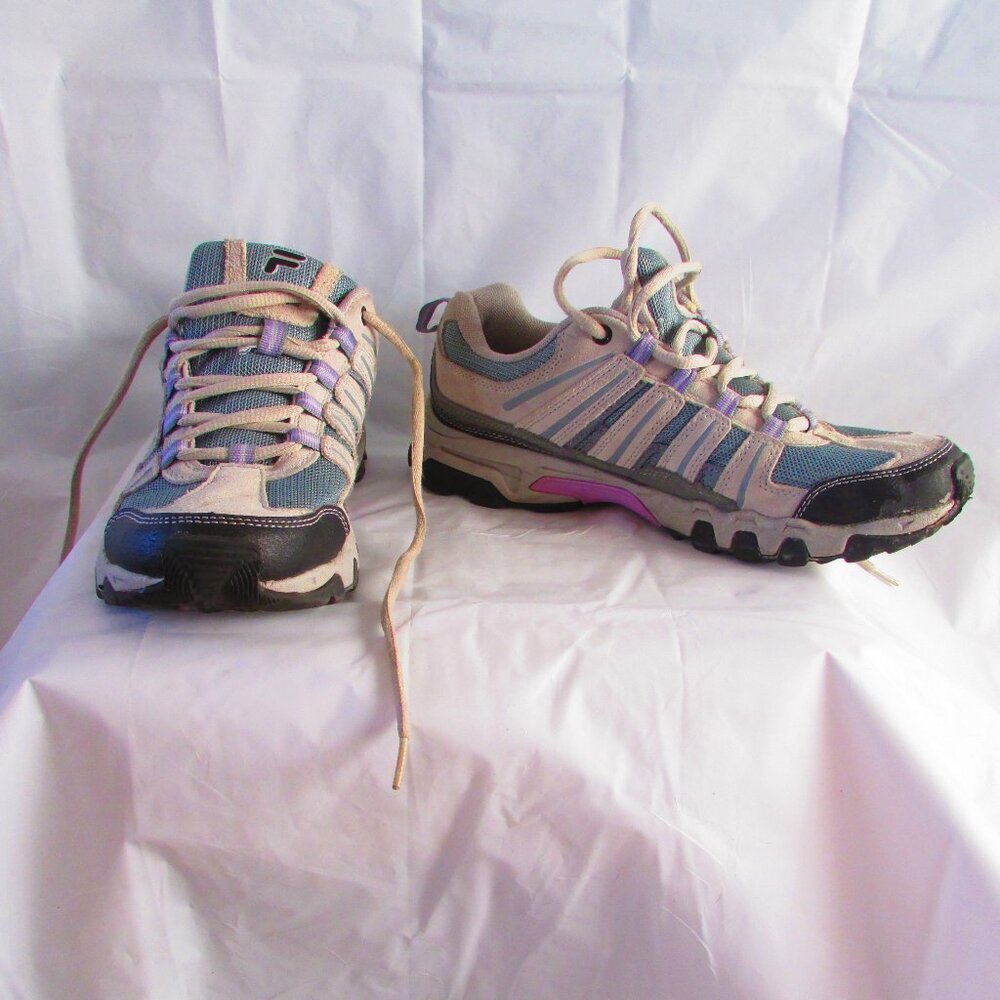 Fila Day Hiker women's athletic shoes in gray and purple - Picture 3 of 5